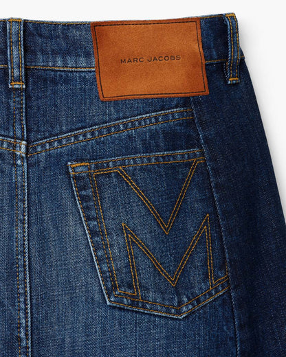 Two Tone Shadow Denim Skirt Dark Slub Indigo - Marc Jacobs Popular