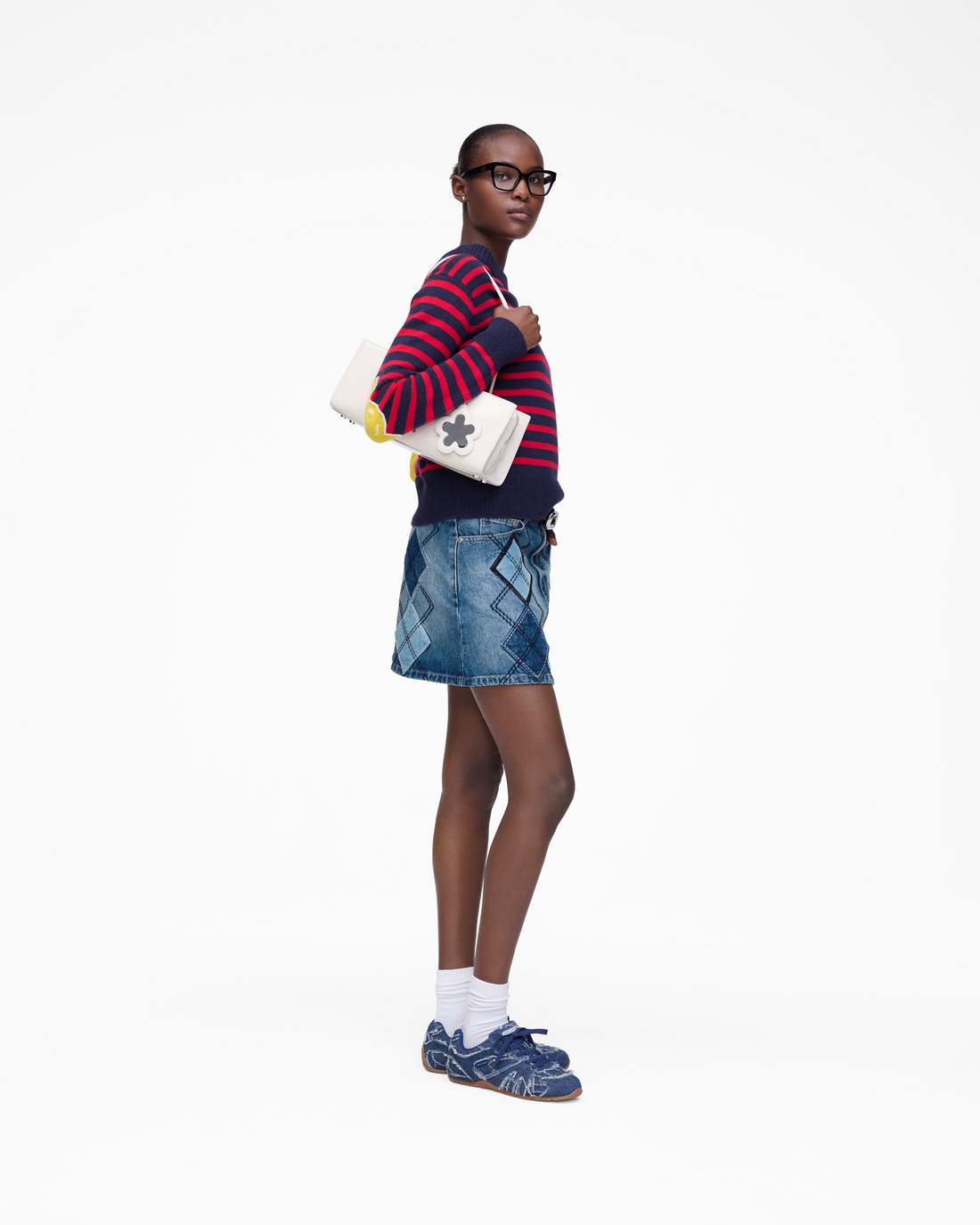 Argyle Patchwork Mini Skirt Bright Indigo - Marc Jacobs Trending