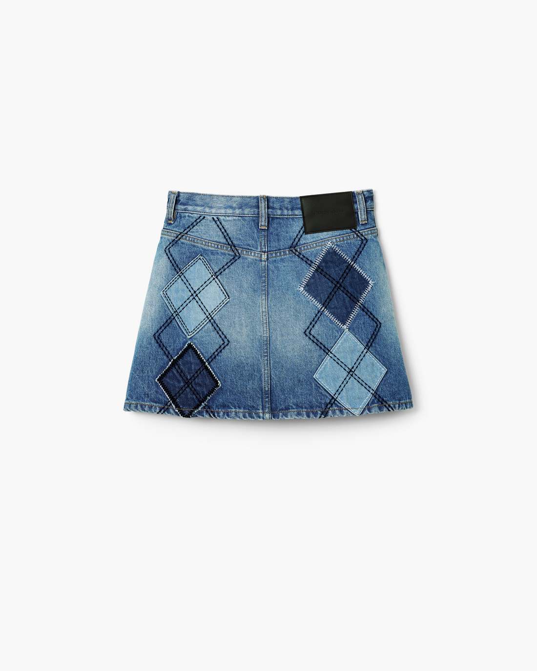 Argyle Patchwork Mini Skirt Bright Indigo - Marc Jacobs Trending