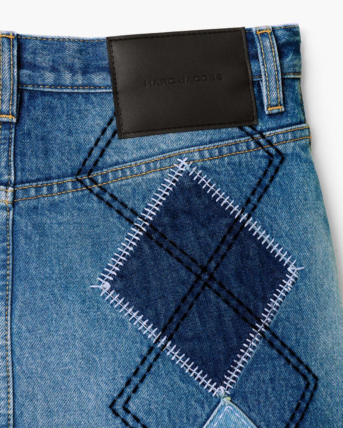 Argyle Patchwork Mini Skirt Bright Indigo - Marc Jacobs Trending