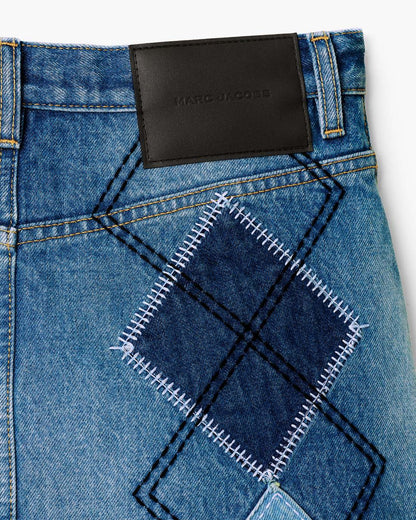 Argyle Patchwork Mini Skirt Bright Indigo - Marc Jacobs Trending