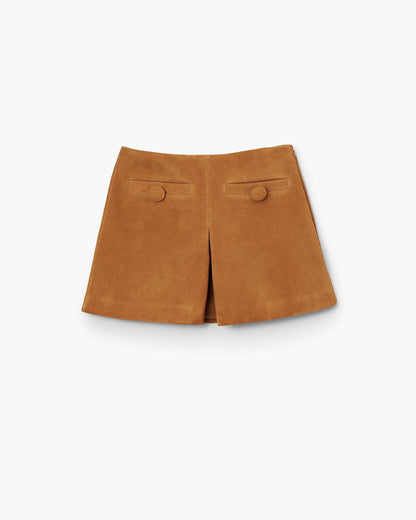 Suede Box Pleat Mini Skirt Copper - Marc Jacobs Best Seller
