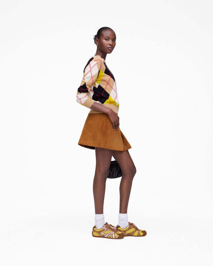 Suede Box Pleat Mini Skirt Copper - Marc Jacobs Best Seller