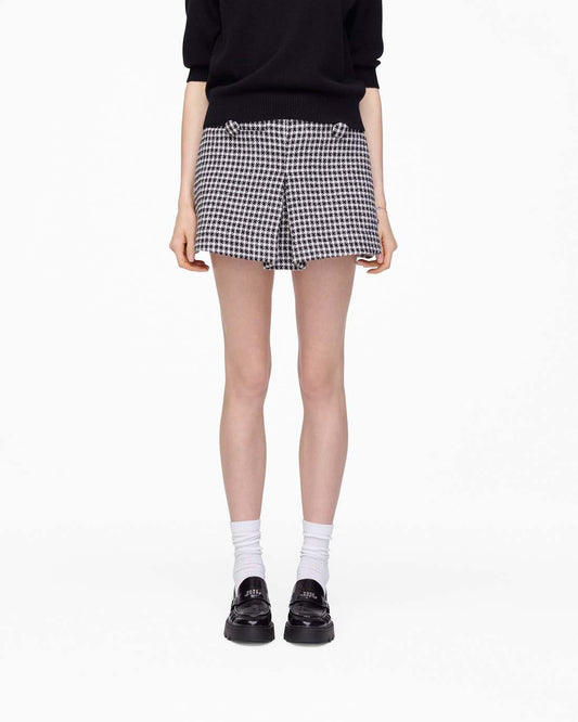 Gingham Tweed Mini Skirt Black Multi - Marc Jacobs Recommended