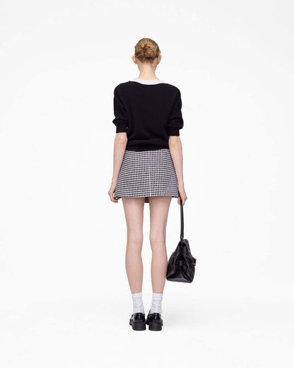 Gingham Tweed Mini Skirt Black Multi - Marc Jacobs Recommended