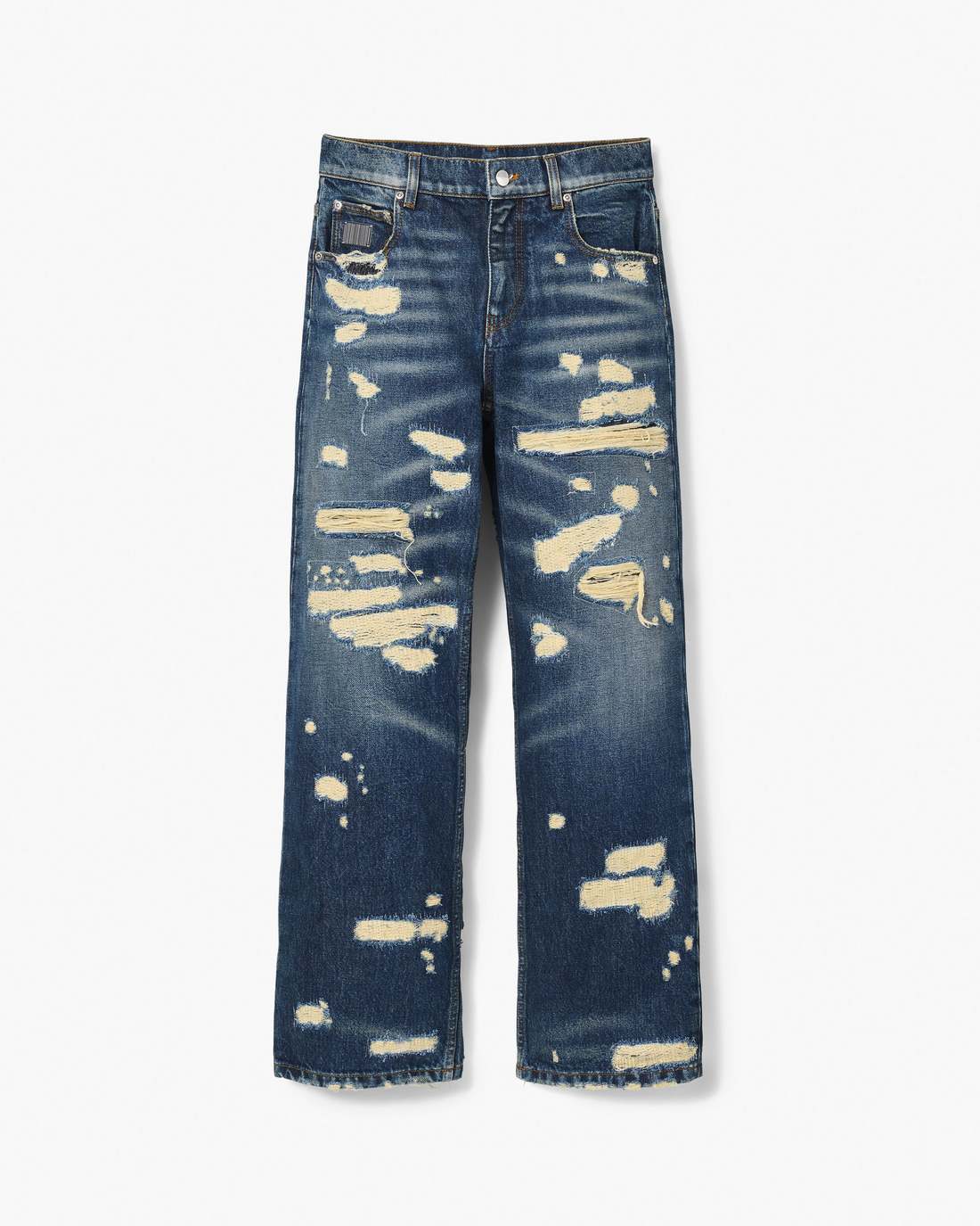 The Rip And Repair Straight Jean Punk Indigo - Marc Jacobs Premium