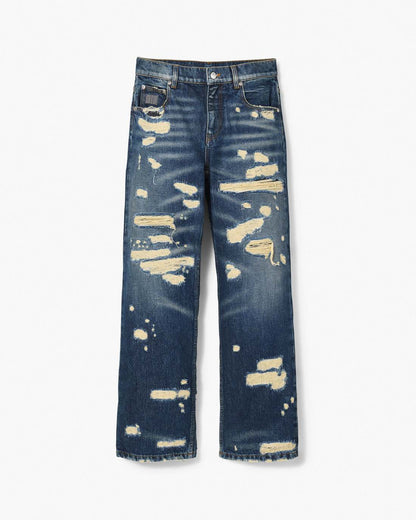 The Rip And Repair Straight Jean Punk Indigo - Marc Jacobs Premium