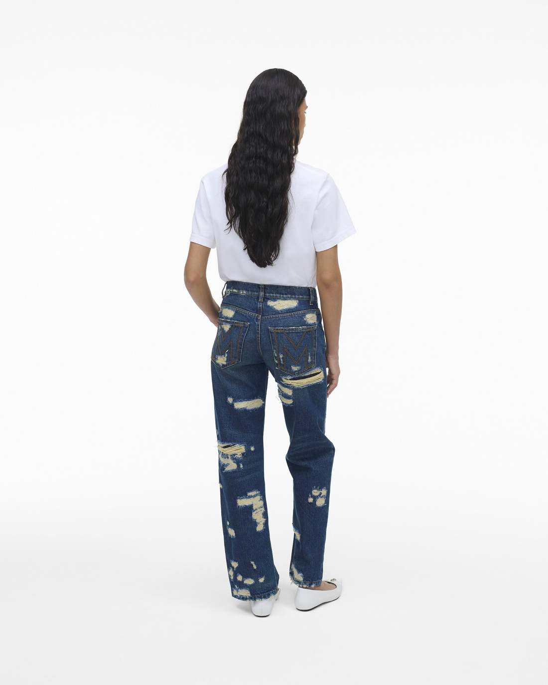 The Rip And Repair Straight Jean Punk Indigo - Marc Jacobs Premium
