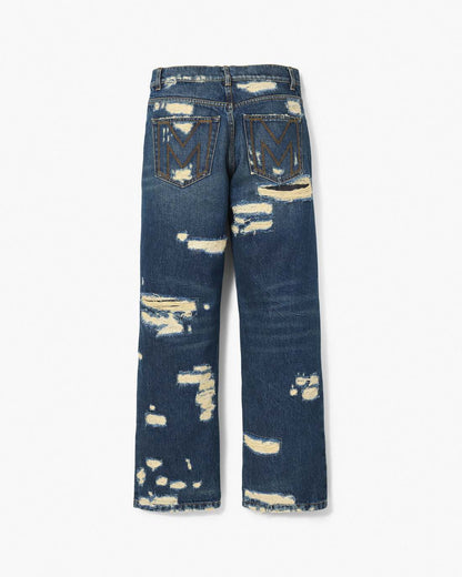 The Rip And Repair Straight Jean Punk Indigo - Marc Jacobs Premium