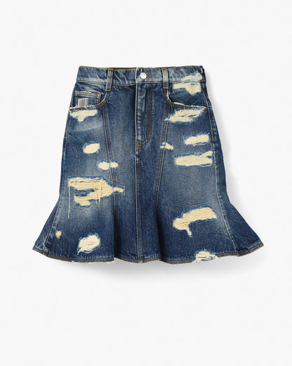 The Rip And Repair Fluted Mini Skirt Punk Indigo - Marc Jacobs Trending