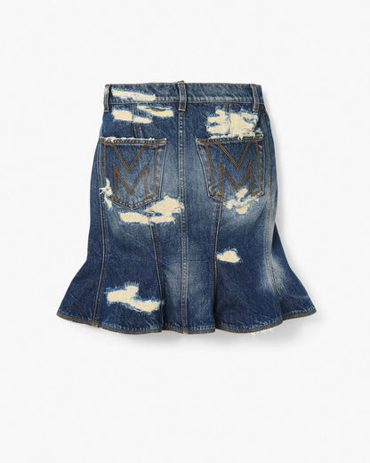 The Rip And Repair Fluted Mini Skirt Punk Indigo - Marc Jacobs Trending