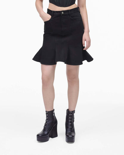 The Fluted Mini Skirt Black - Marc Jacobs Best Seller