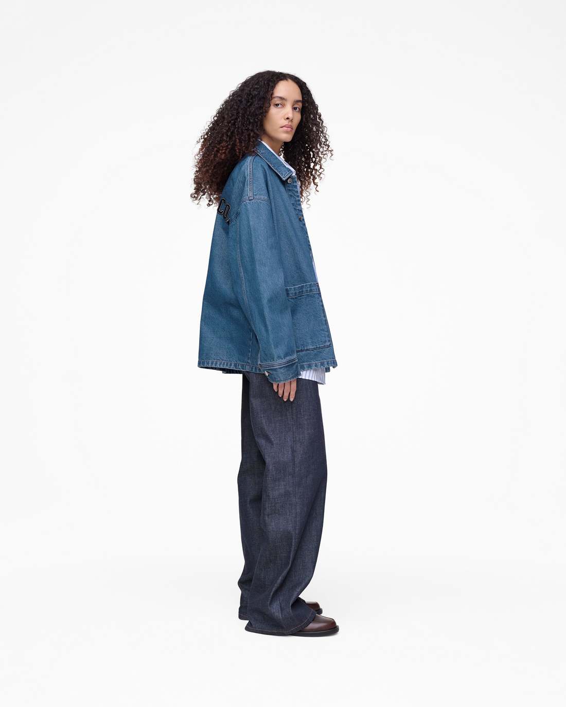 The A.P.C. X Marc Jacobs Denim Unisex Jacket Washed Indigo - Marc Jacobs Signature