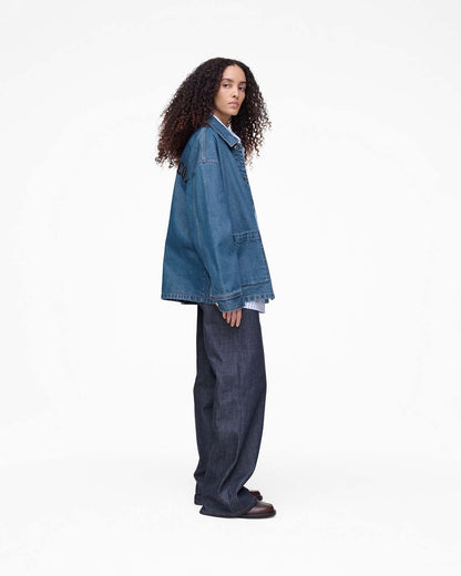The A.P.C. X Marc Jacobs Denim Unisex Jacket Washed Indigo - Marc Jacobs Signature