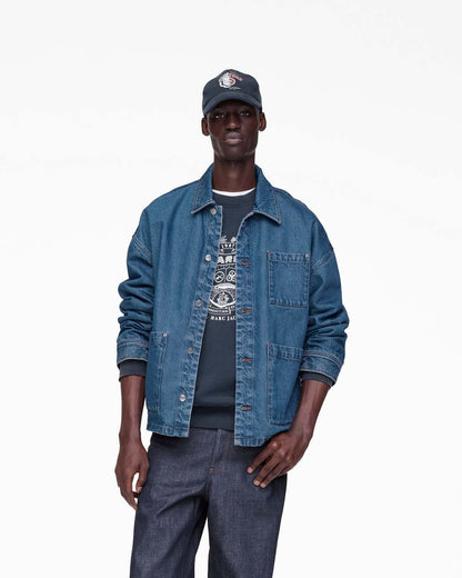 The A.P.C. X Marc Jacobs Denim Unisex Jacket Washed Indigo - Marc Jacobs Signature