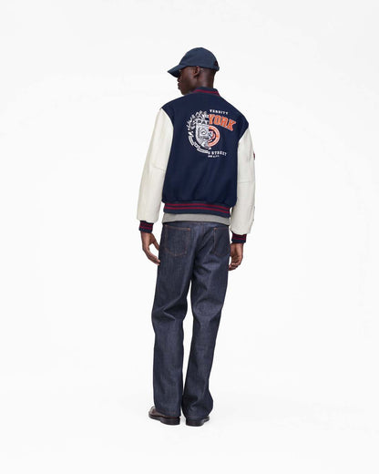 The A.P.C. X Marc Jacobs  Varsity Jacket Dark Navy/White - Marc Jacobs Premium
