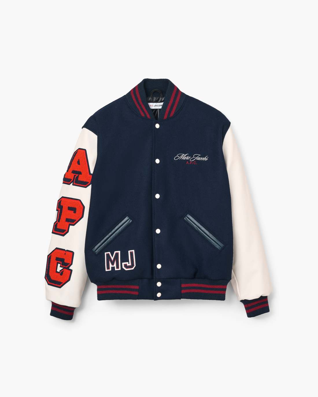 The A.P.C. X Marc Jacobs  Varsity Jacket Dark Navy/White - Marc Jacobs Premium