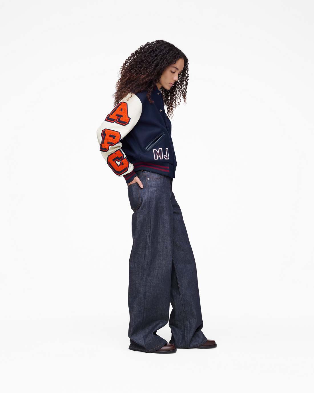 The A.P.C. X Marc Jacobs  Varsity Jacket Dark Navy/White - Marc Jacobs Premium
