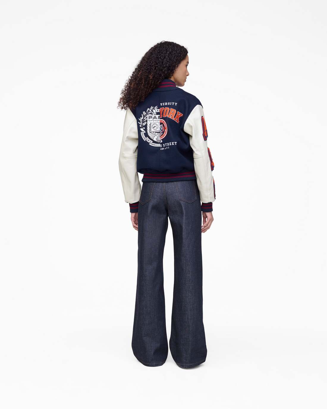 The A.P.C. X Marc Jacobs  Varsity Jacket Dark Navy/White - Marc Jacobs Premium