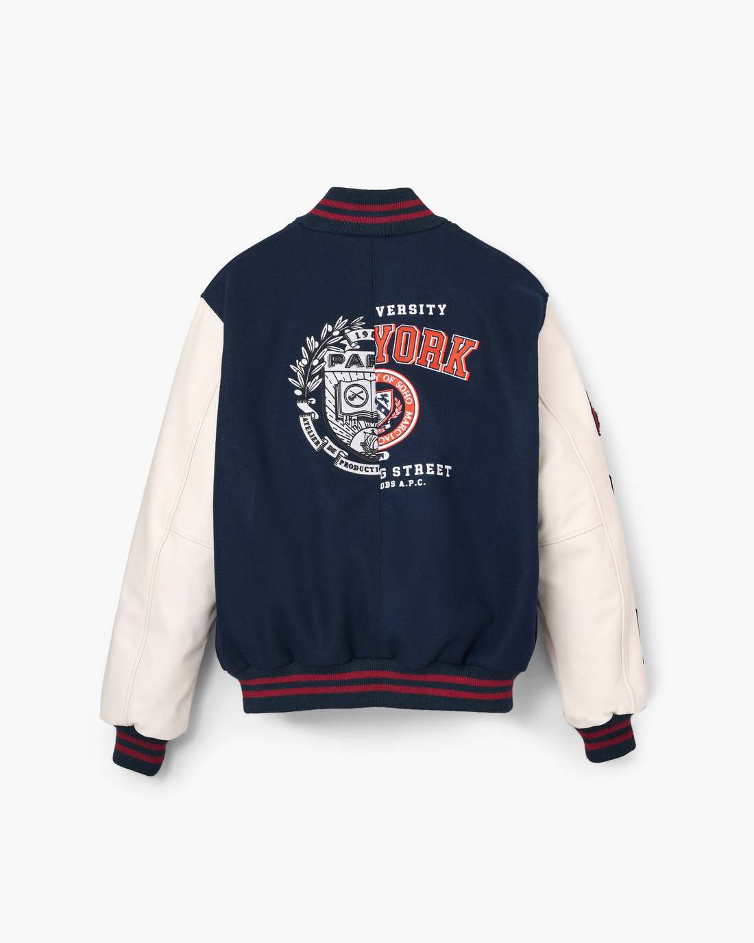 The A.P.C. X Marc Jacobs  Varsity Jacket Dark Navy/White - Marc Jacobs Premium