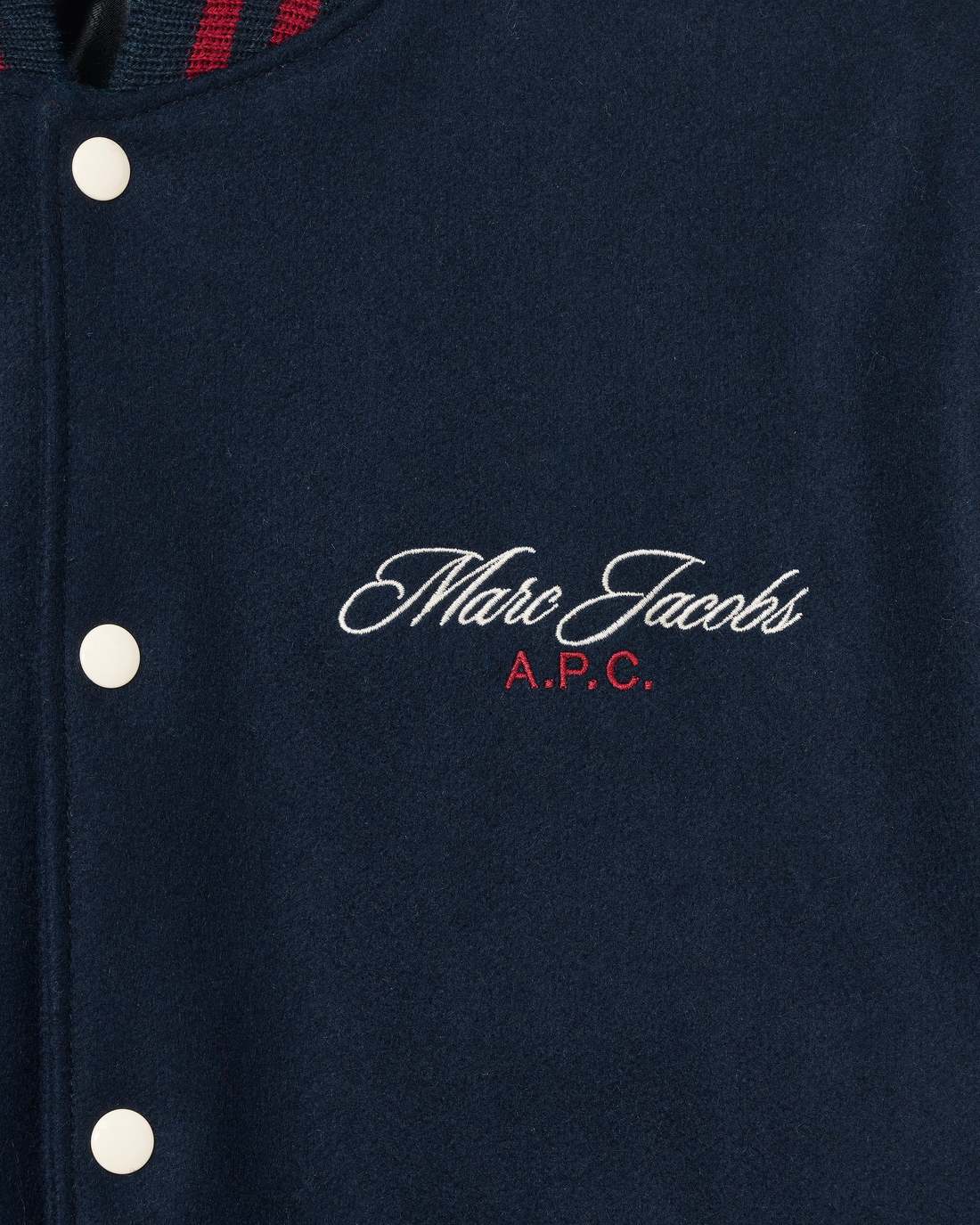 The A.P.C. X Marc Jacobs  Varsity Jacket Dark Navy/White - Marc Jacobs Premium