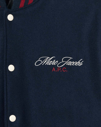 The A.P.C. X Marc Jacobs  Varsity Jacket Dark Navy/White - Marc Jacobs Premium