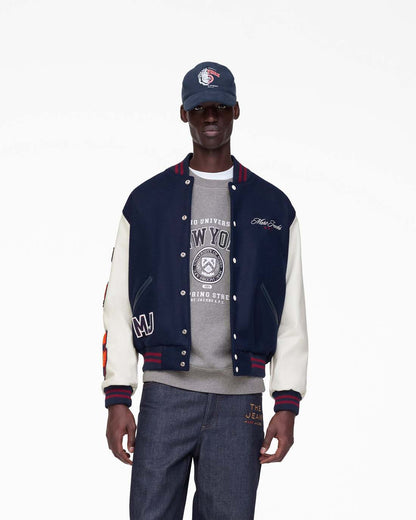 The A.P.C. X Marc Jacobs  Varsity Jacket Dark Navy/White - Marc Jacobs Premium