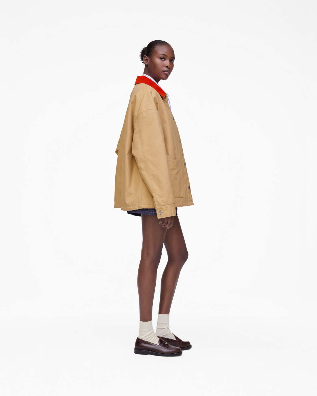 The A.P.C. X Marc Jacobs Stoned Canvas Unisex Jacket Camel - Marc Jacobs New
