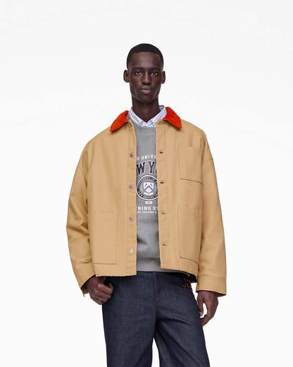 The A.P.C. X Marc Jacobs Stoned Canvas Unisex Jacket Camel - Marc Jacobs New