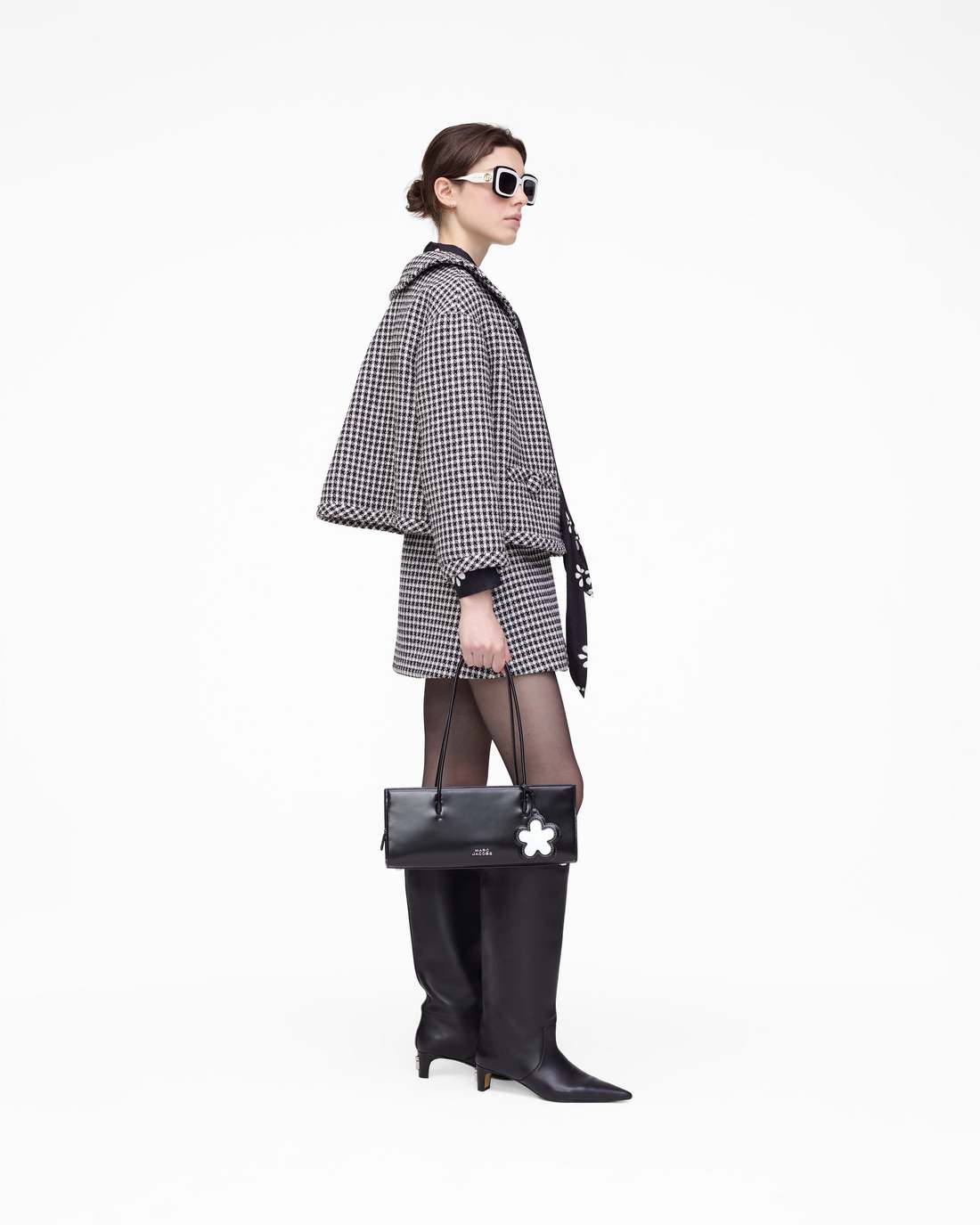 Gingham Tweed Jacket Black Multi - Marc Jacobs Trending