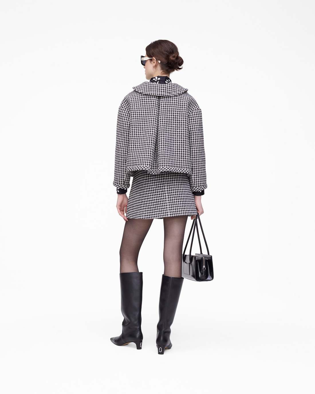 Gingham Tweed Jacket Black Multi - Marc Jacobs Trending