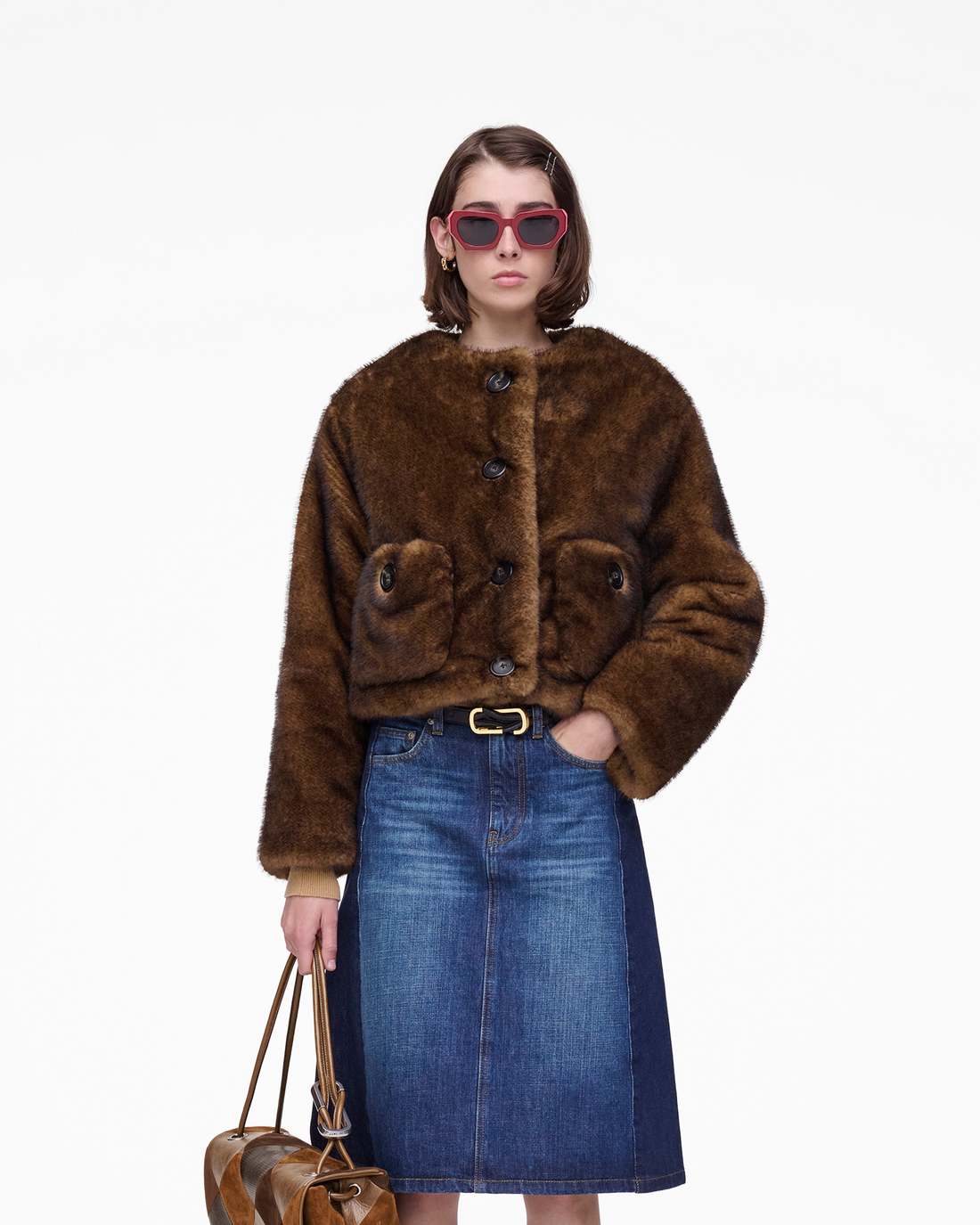 Teddy Cropped Jacket Ebony - Marc Jacobs Recommended