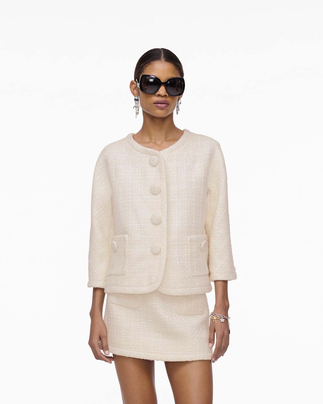 Tweed Backwards Lady Jacket Ivory - Marc Jacobs Exclusive