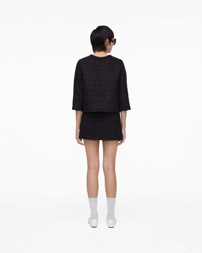 Tweed Backwards Lady Jacket Black - Marc Jacobs Signature