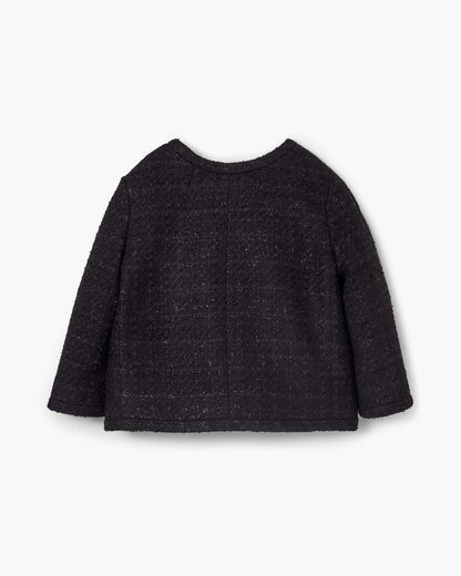 Tweed Backwards Lady Jacket Black - Marc Jacobs Signature