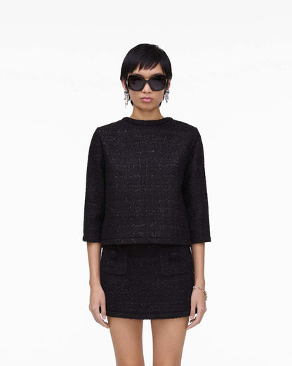 Tweed Backwards Lady Jacket Black - Marc Jacobs Signature