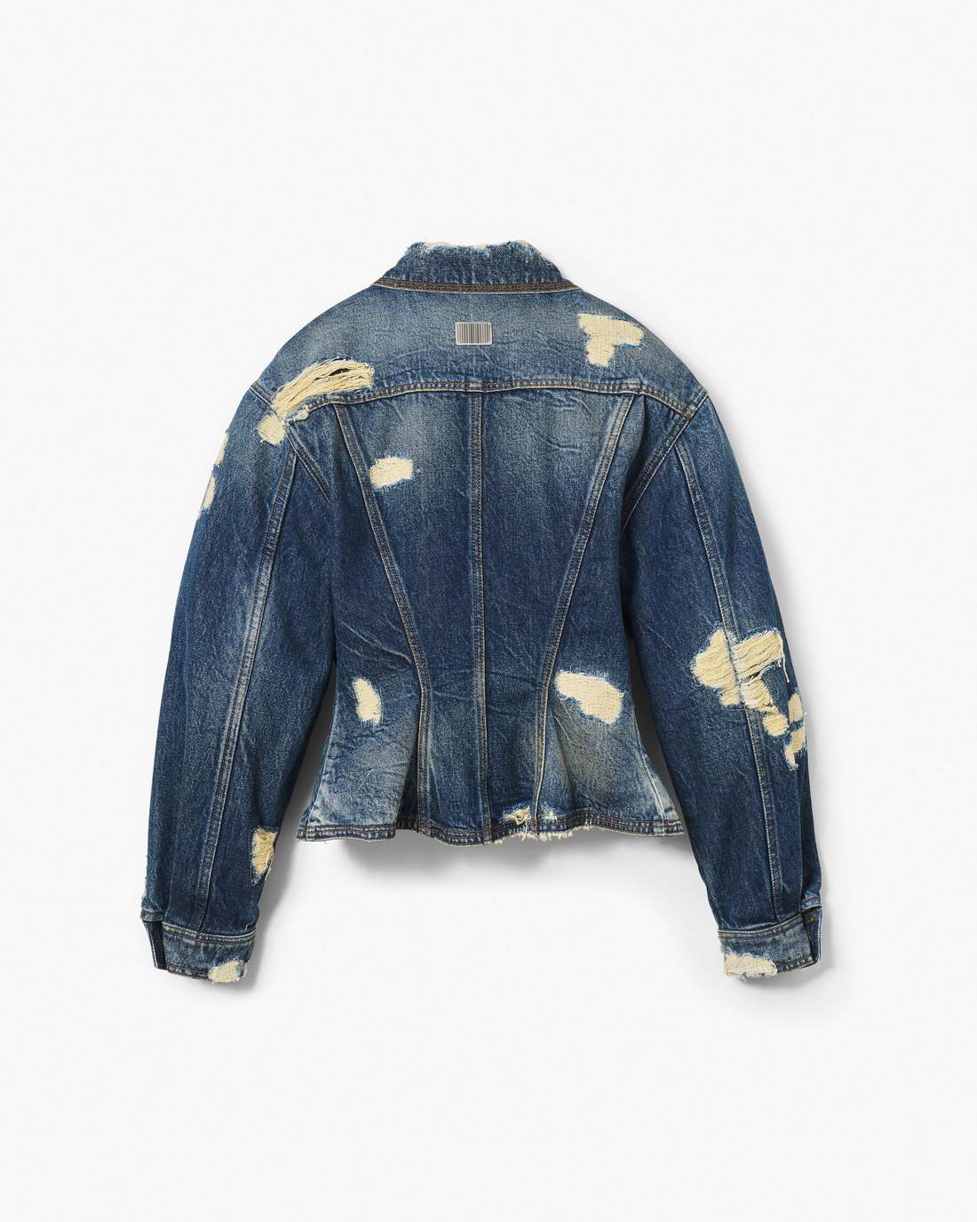 The Rip And Repair Fluted Denim Jacket Punk Indigo - Marc Jacobs Premium