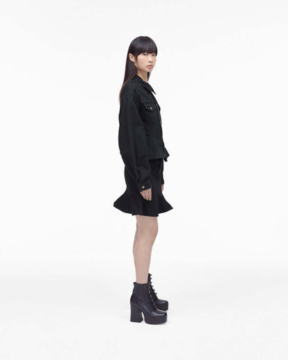 The Fluted Denim Jacket Black - Marc Jacobs New