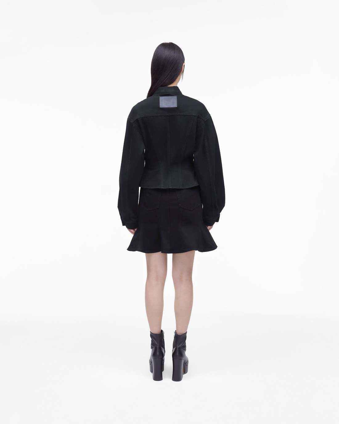 The Fluted Denim Jacket Black - Marc Jacobs New