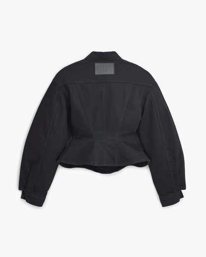 The Fluted Denim Jacket Black - Marc Jacobs New