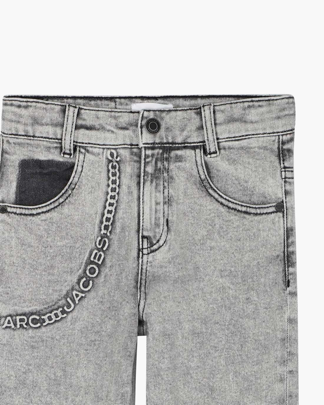 The Trompe Loeil Chain Jeans Black - Marc Jacobs Premium