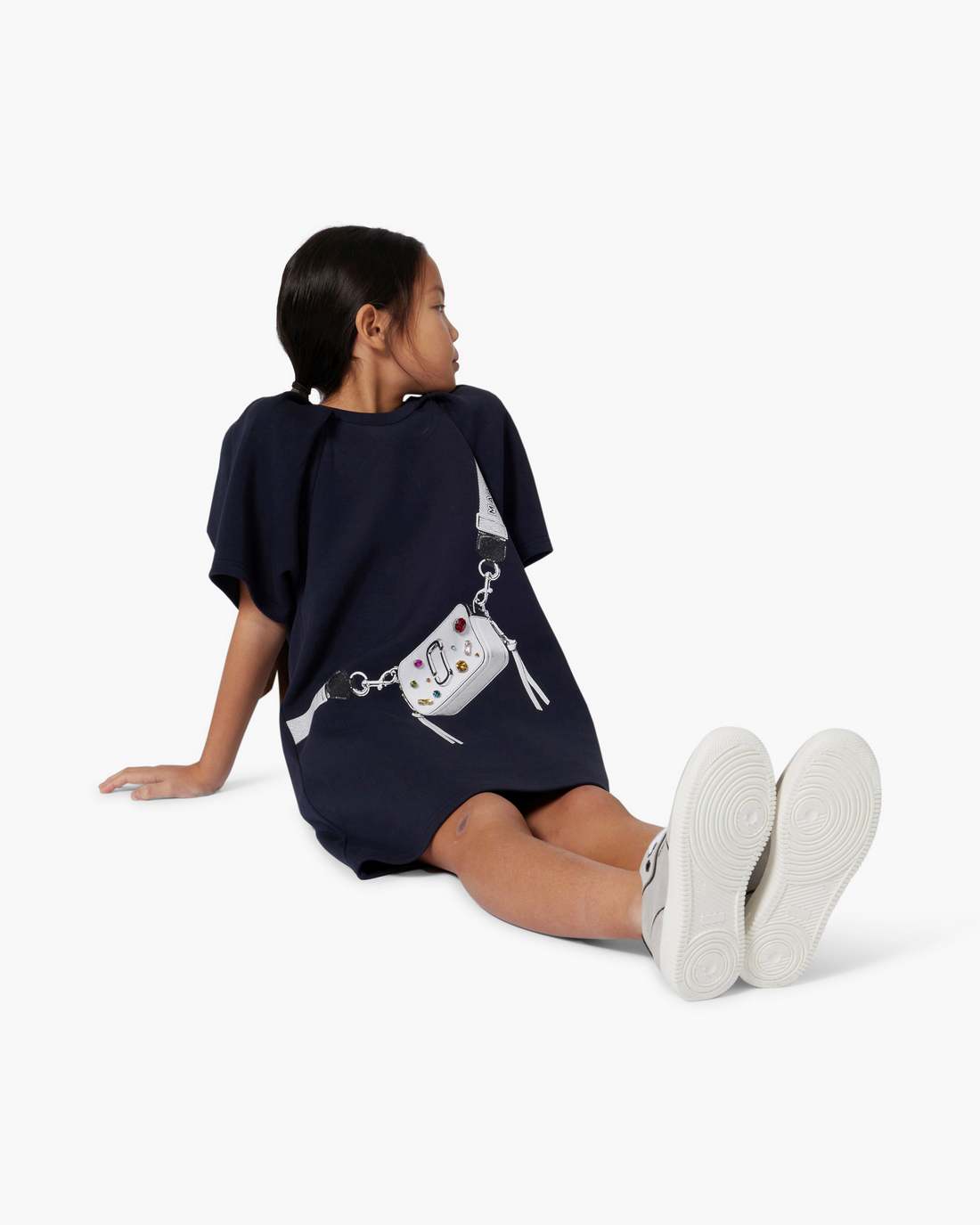 The Trompe Loeil Snapshot Dress Navy - Marc Jacobs Trending