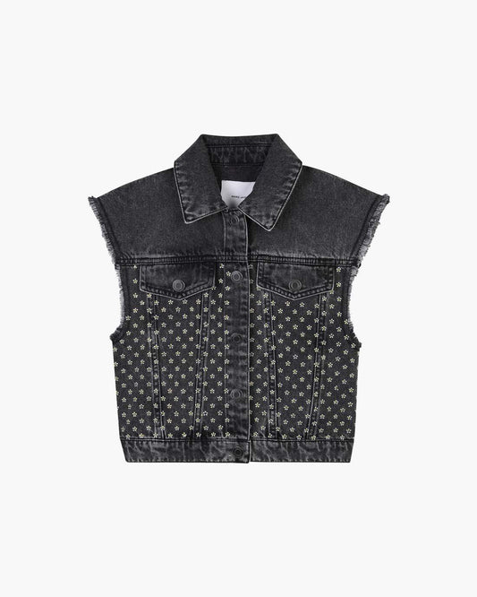 The Crystal Daisy Denim Vest Black - Marc Jacobs Recommended