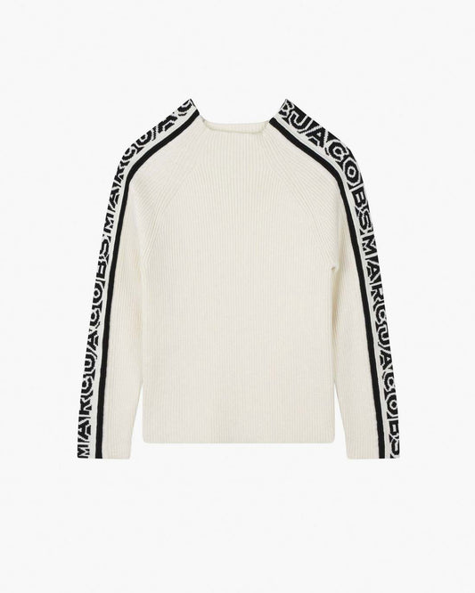 The Knitlogo Sweater Ivory - Marc Jacobs Signature